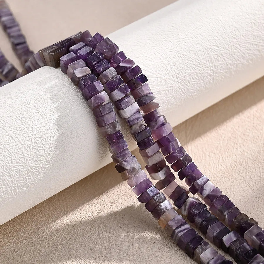 3 Strands/Package 6 * 3mm Hole 1~1.9mm natural stone Amethyst Asymmetrical Irregular Color Block Polished Beads