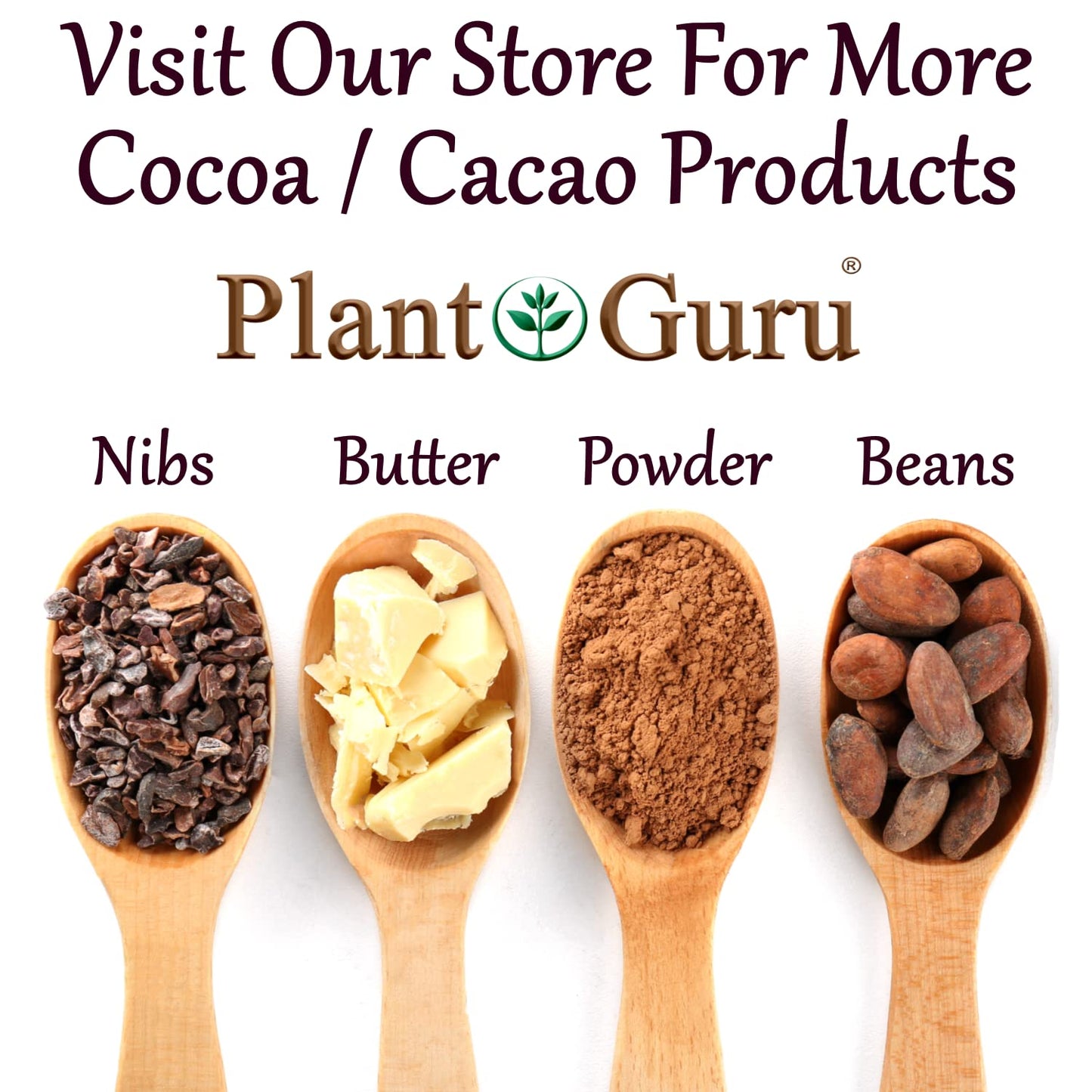 Plant Guru Raw Cocoa Butter 5 lbs Bulk | 100% Pure Arriba Nacional Cacao, Food Grade