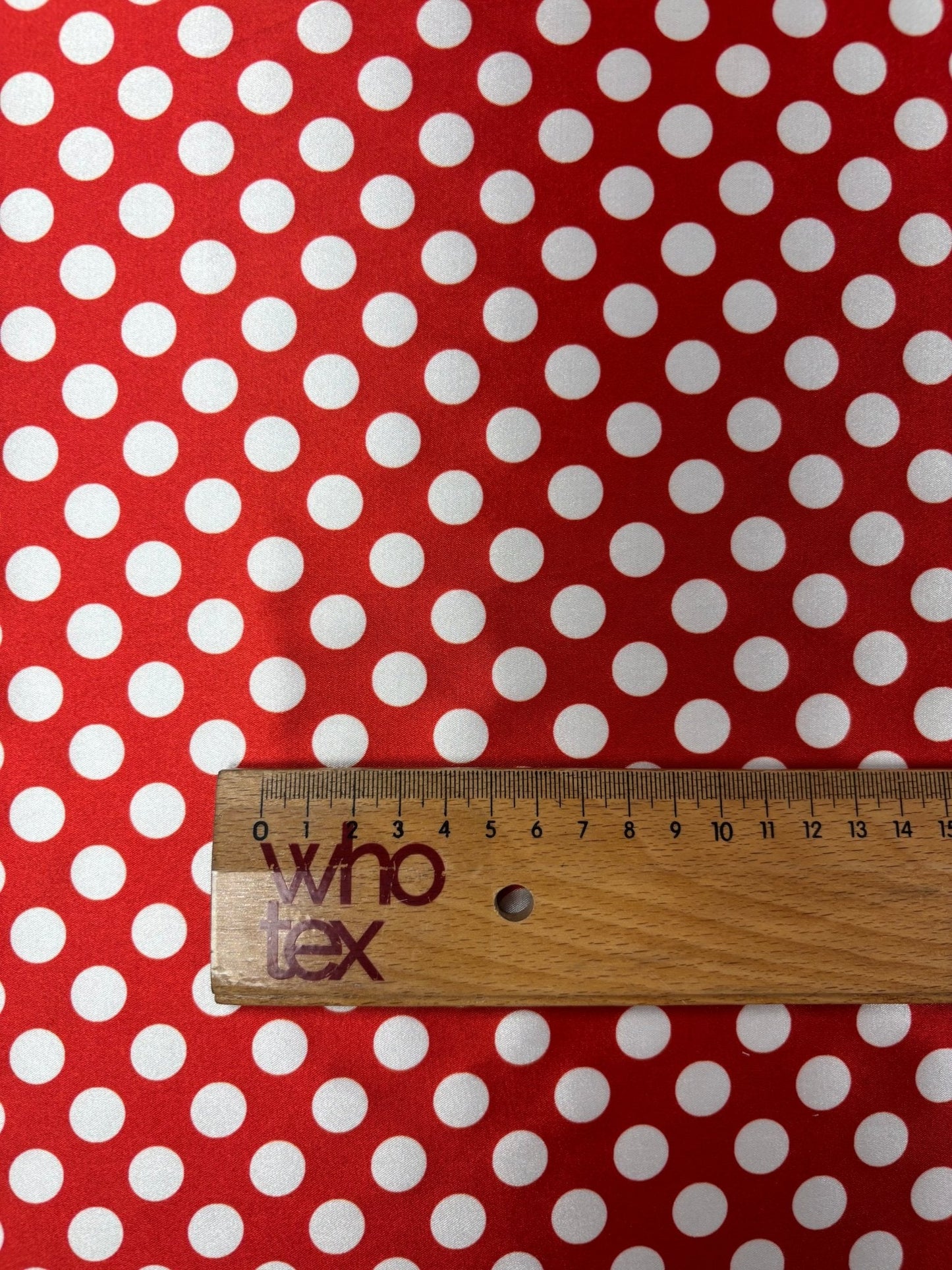 Red White Polka Dot Fabric by Metre
