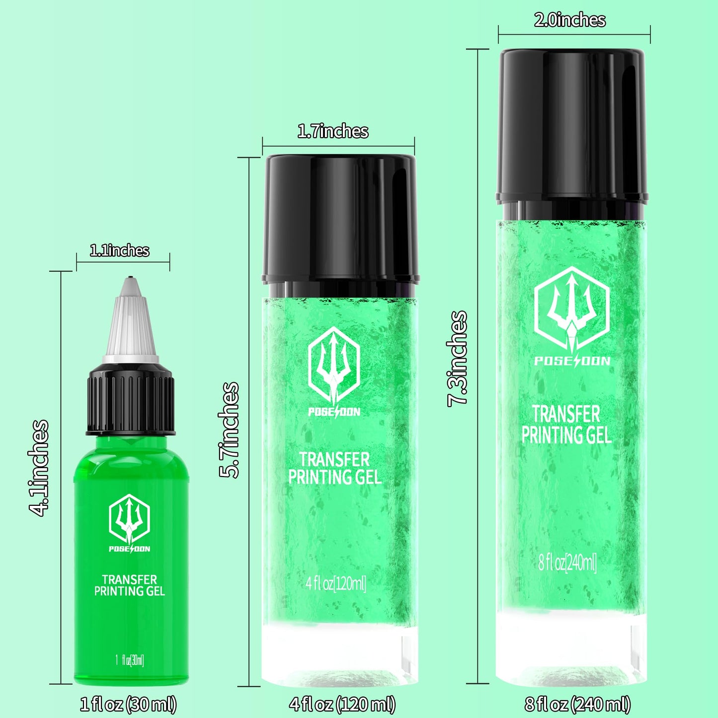 POSEIDON Tattoo Stencil Transfer Gel — 8 oz / 240 ml, Long-Lasting & Smudge-Proof for Paper & Machines (Juicy Grape Scent)