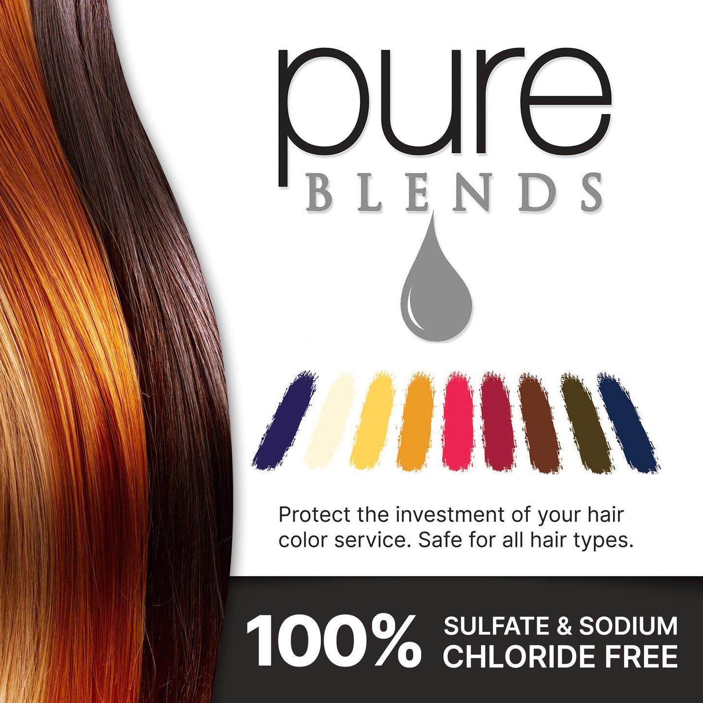 Pure Blends Sun Hydrating Color Depositing Shampoo | Brighten & Tone Color-Treated Hair (8.5 oz)