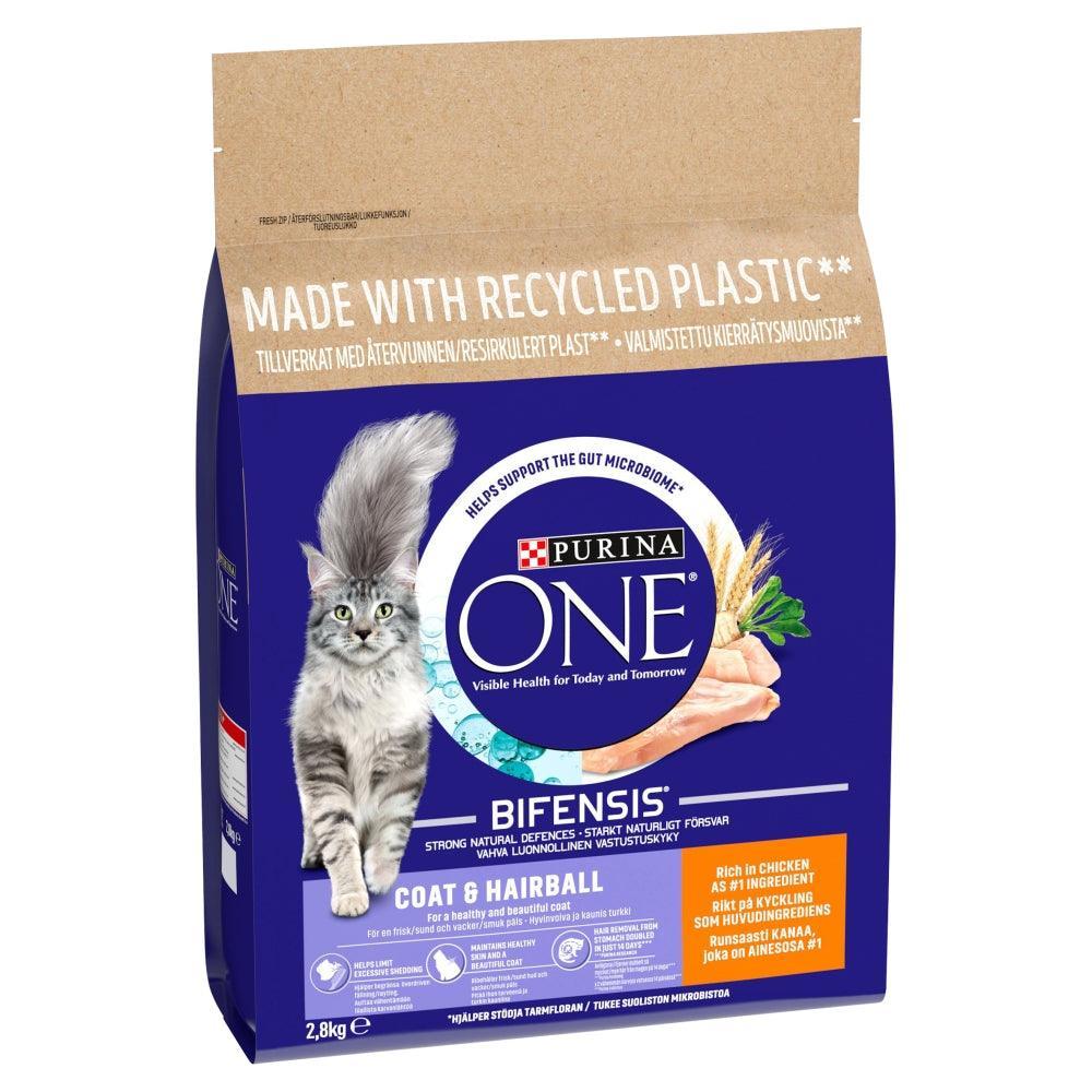 Purina One Adult Cat Coat&Hairball Chk
