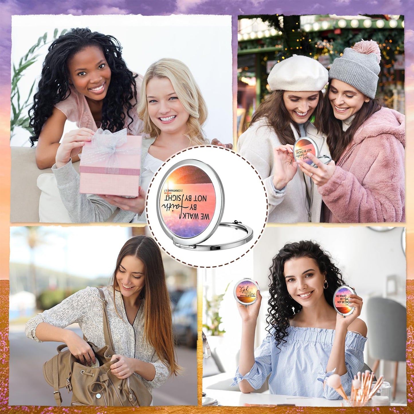 RattanView 18-Piece Bible Verse Compact Mirrors for Women