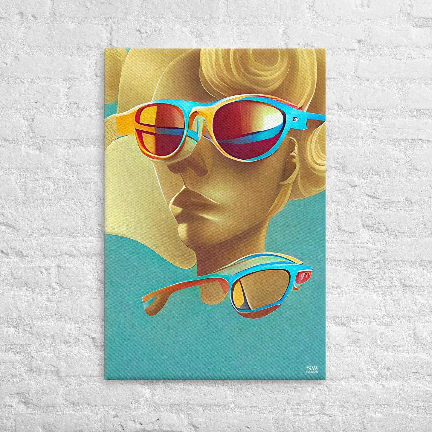 Retro Cool Blue - Canvas Print