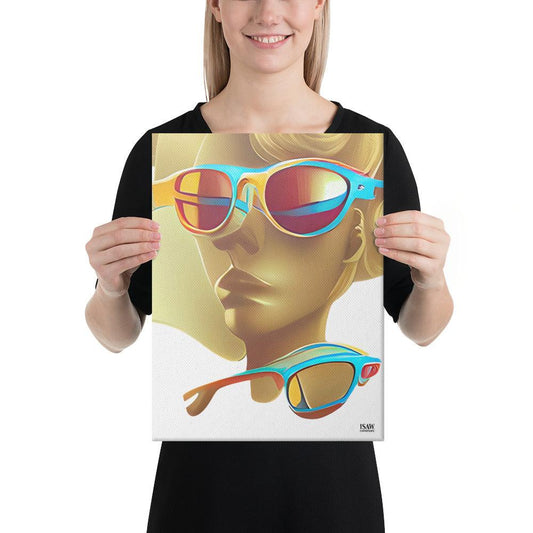 Retro Cool White - Canvas Print