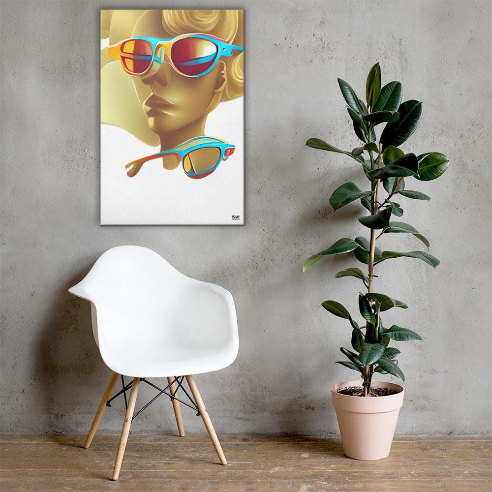 Retro Cool White - Canvas Print