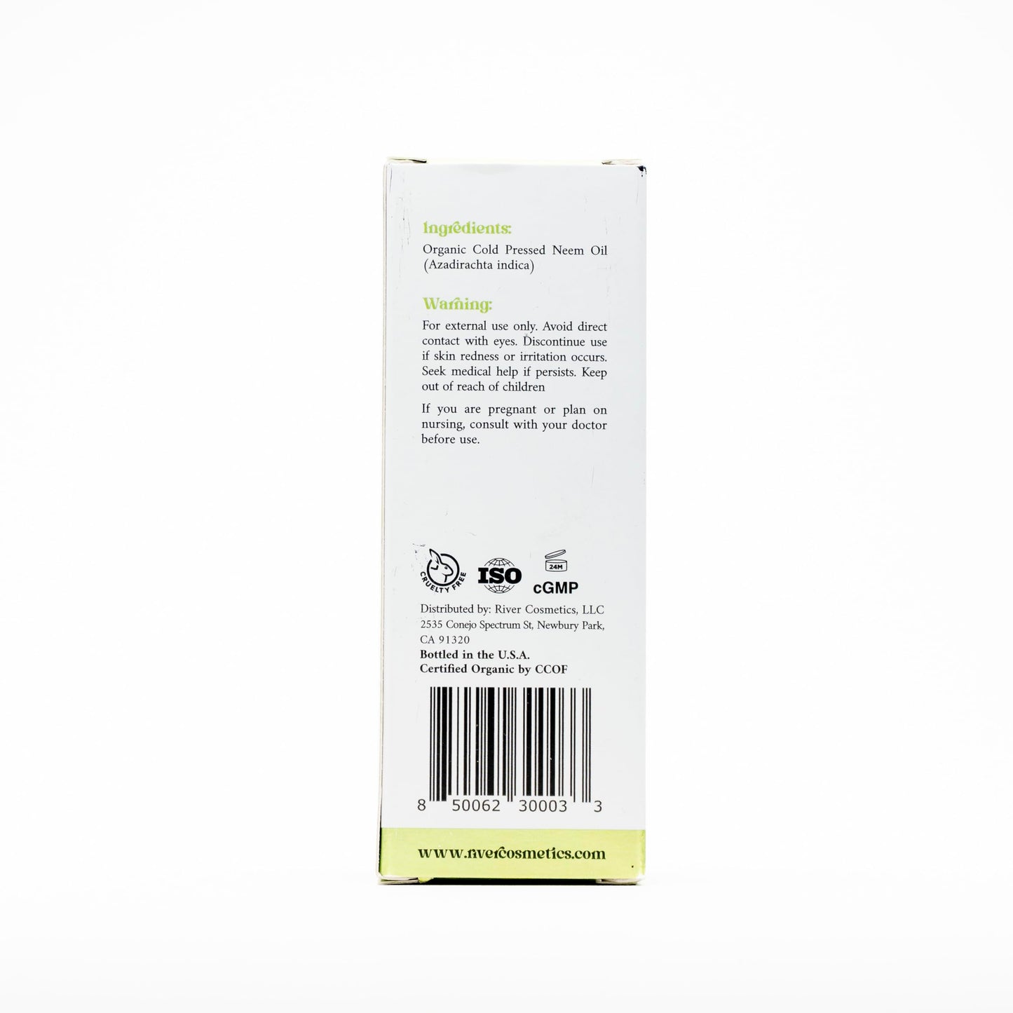 River Cosmetics Organic Neem Oil – Cold-Pressed, 4 oz, USDA Organic, Hexane-Free