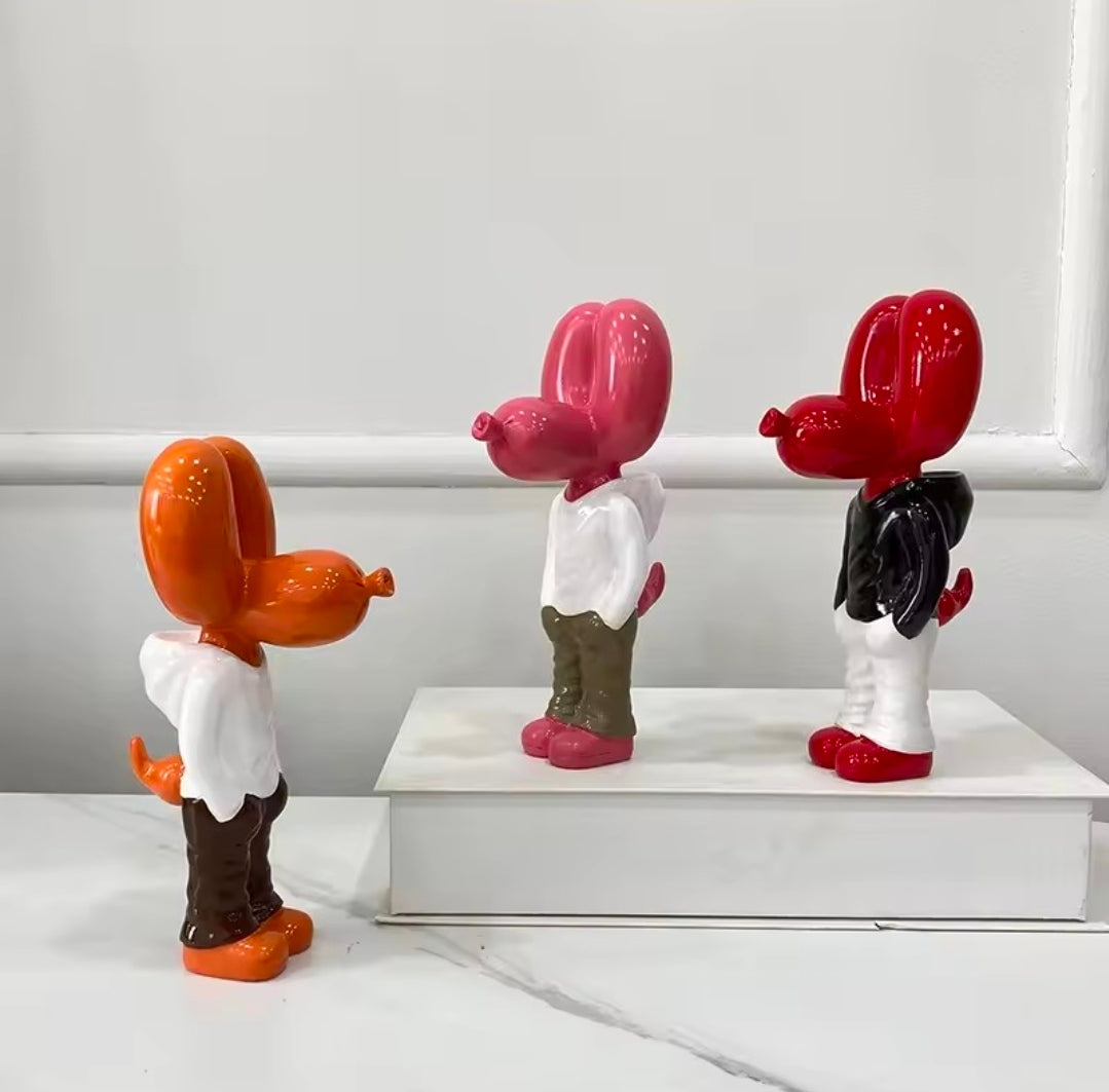 Street Trend Balloon Dog Resin Statue