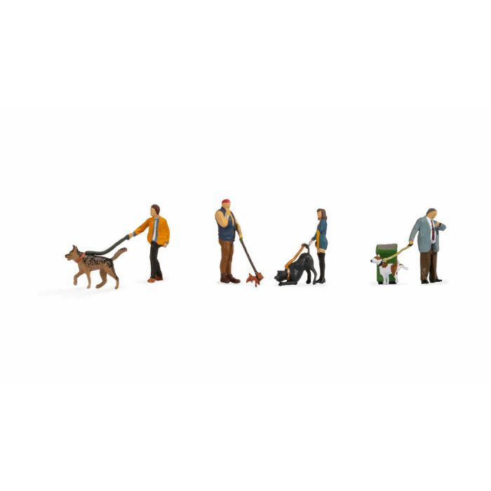 Dog Walkers (4) Terrarium Figures - 15471