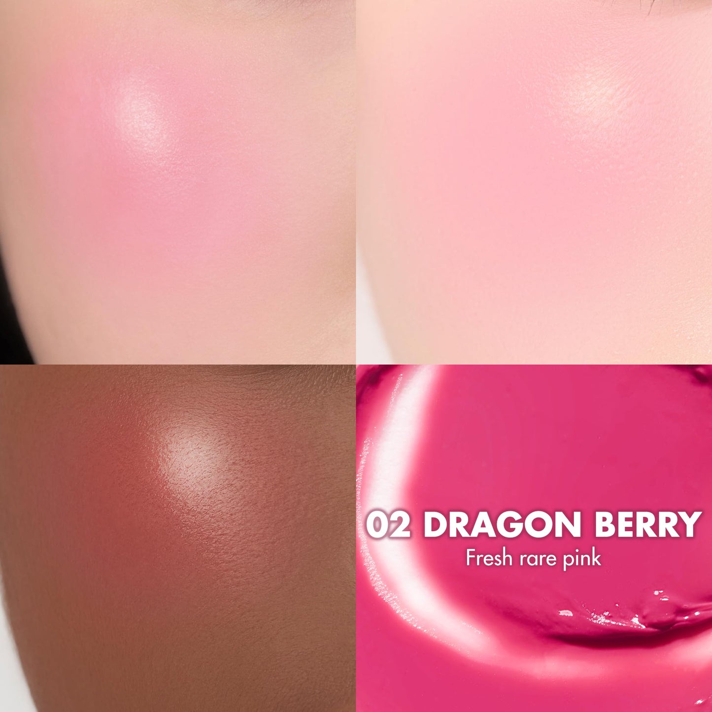 rom&nd JUICY ROLL CHEEK 02 Dragon Berry – Roll-On Liquid Blush for Clear, Dewy Glow