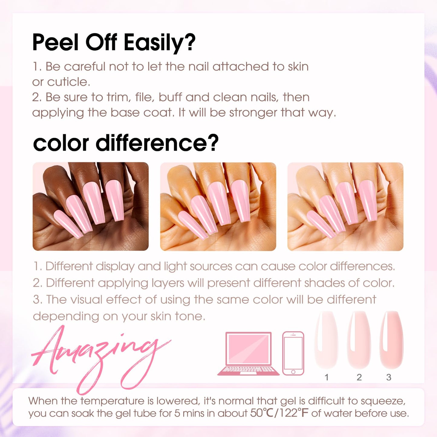 ROSALIND Poly Nail Gel Kit – 12 Colors + UV Lamp Starter Set
