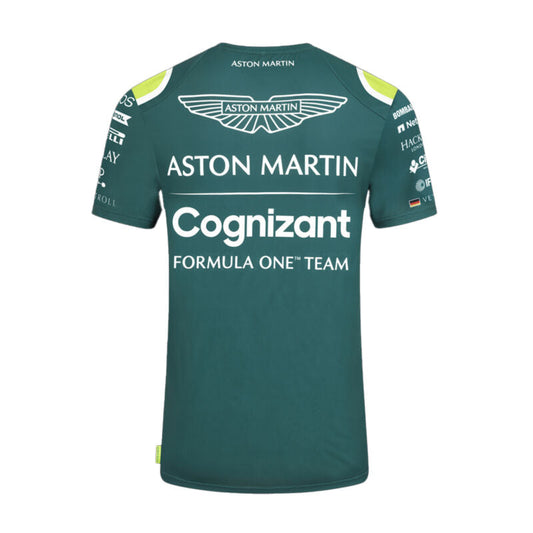 Aston Martin Cognizant F1 Official Team Short Sleeve Round Neck Green Mens