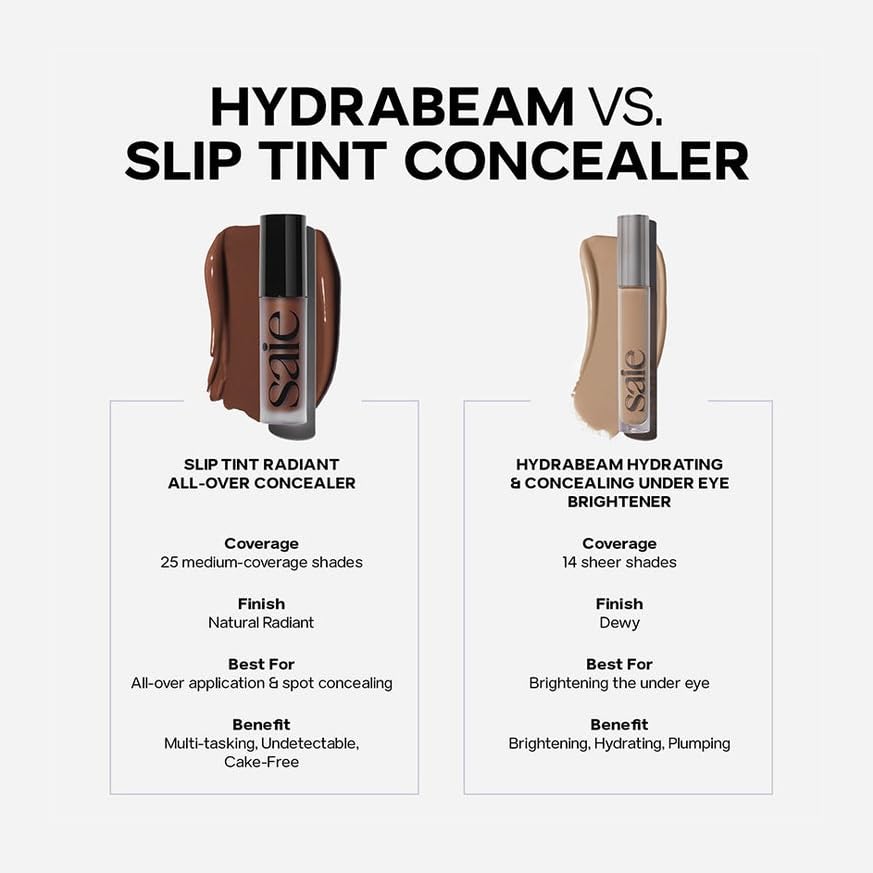 Saie Slip Tint Radiant All-Over Concealer in Shade 13 | Hydrating, Lightweight Coverage