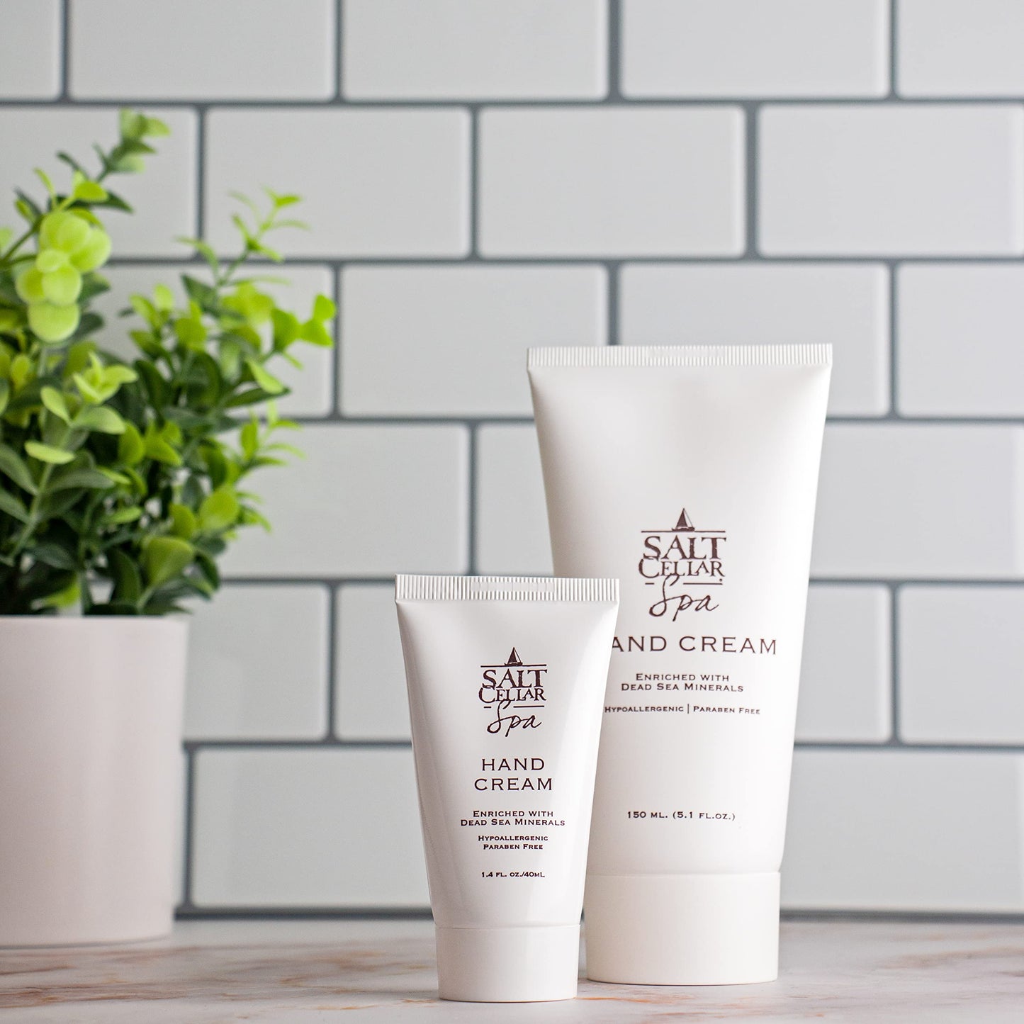 Salt Cellar Spa Dead Sea Mineral Hand Cream | Fast-Absorbing Moisturizer with Glycerin & Olive Oil (5.1 oz)