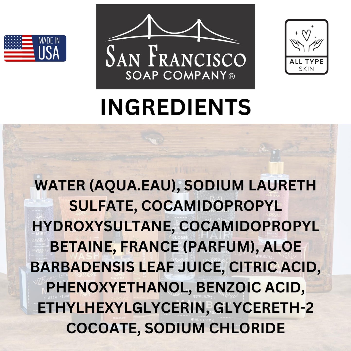 San Francisco Soap Company Exotic Musk & Sandalwood Hand Wash – 16.5 oz