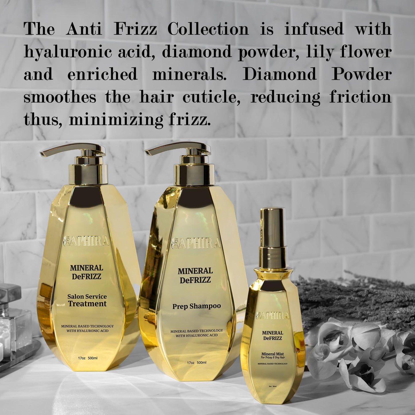 Saphira Mineral DeFrizz Kit — Shampoo, Mud & Mineral Mist