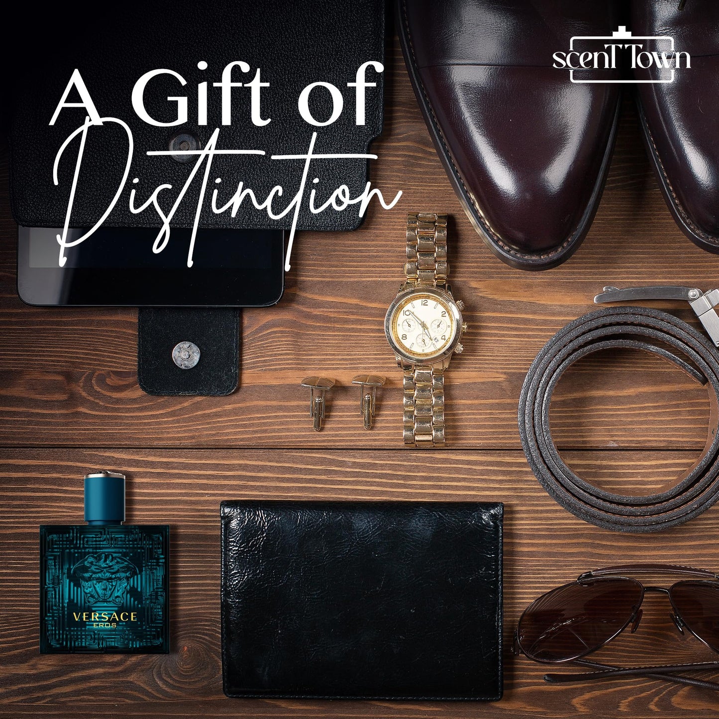 Scent Town Four Designer Cologne Minis Gift Set | Refillable Atomizer Included
