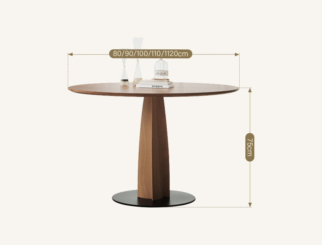Seraphina Round Dining Table, Solid Wood