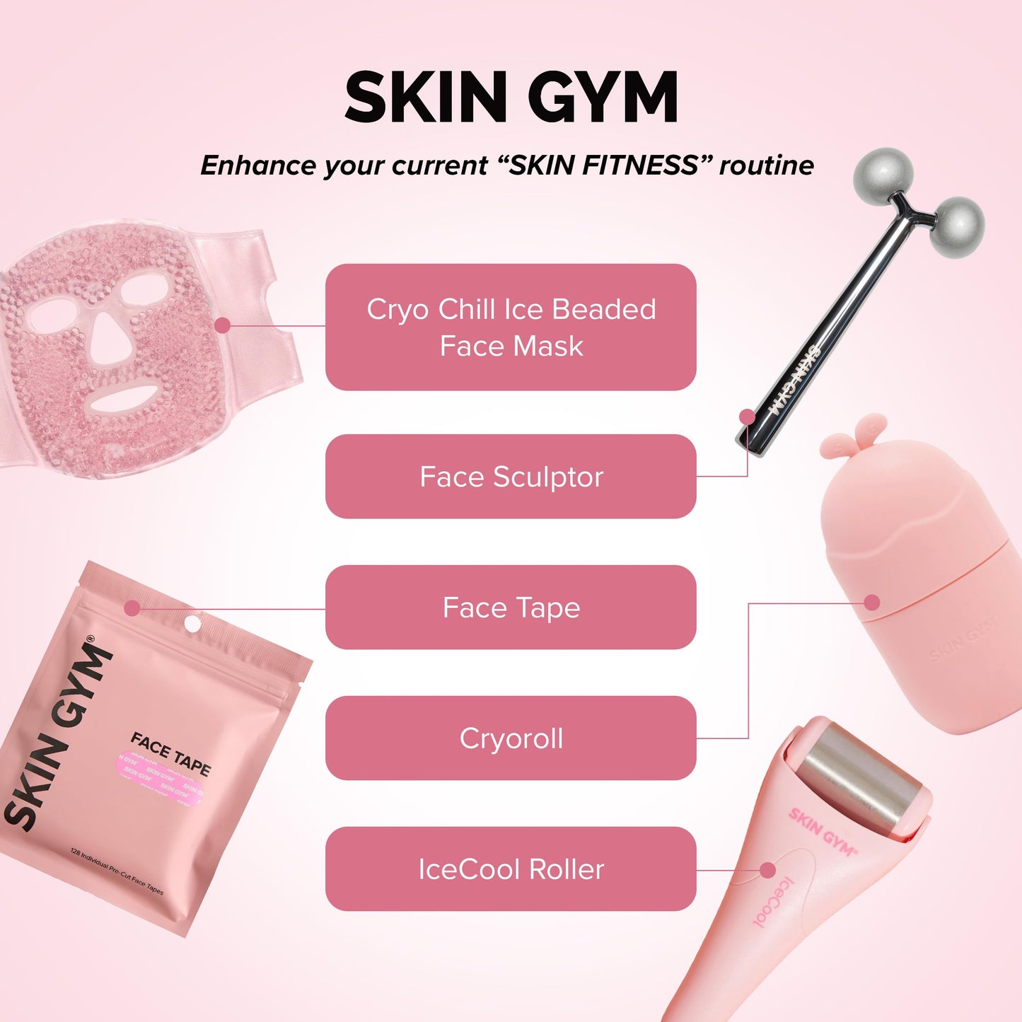 SKIN GYM Gold Foil Eye Mask 5 Pack – Hydrating Brightening Under-Eye