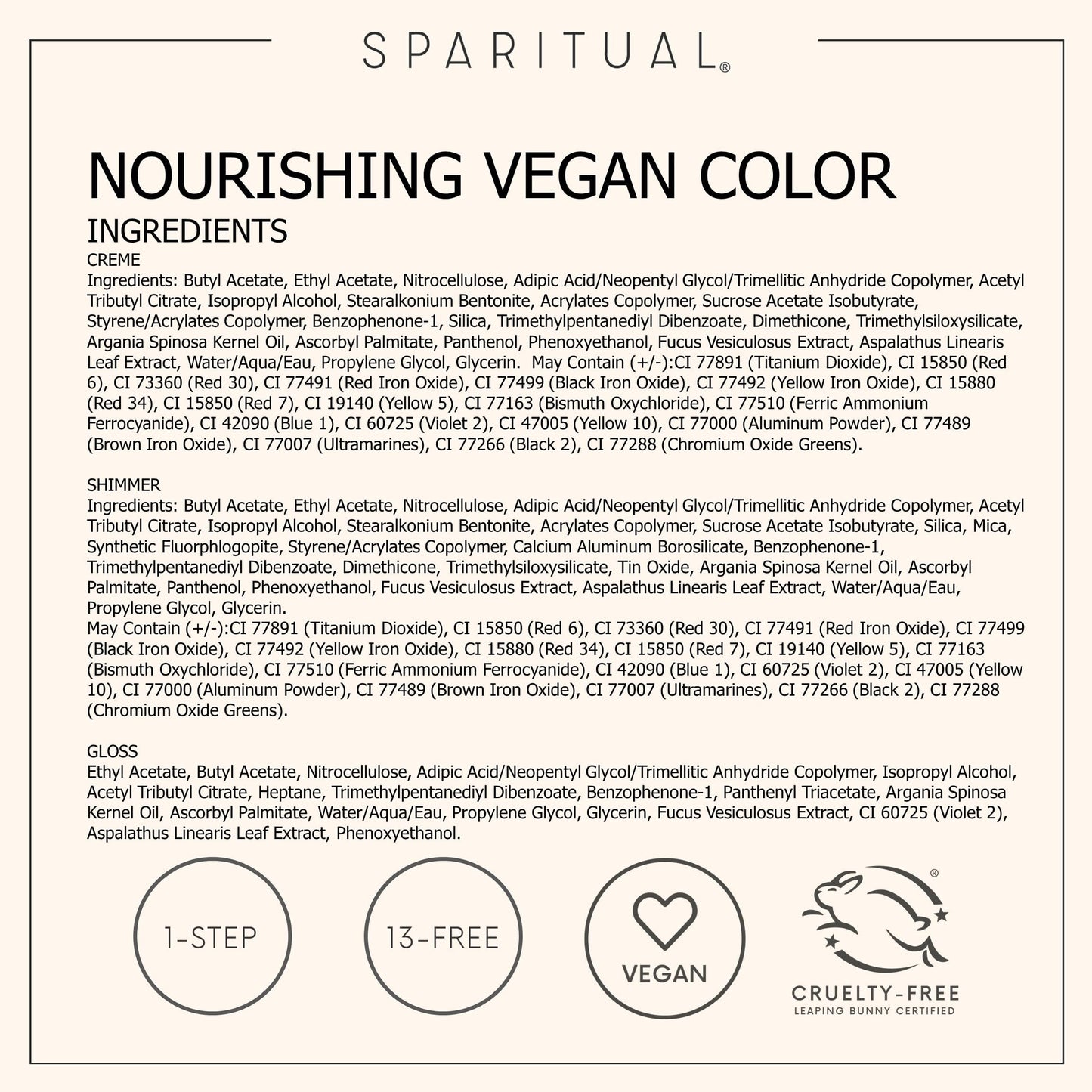 SpaRitual Nourishing Vegan Nail Color Inner Life – One-Step Polish, Light Blue Creme, 0.5 fl oz