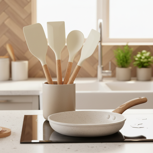 3-Piece Silicone Spatula Set Heat Resistant Nonstick Kitchen Utensils