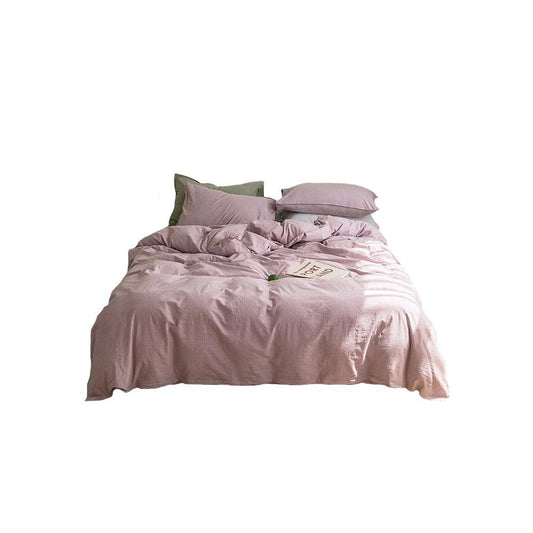 ST214 Linen Duvet Cover + Bed Sheet + 2 Pillowcases, King