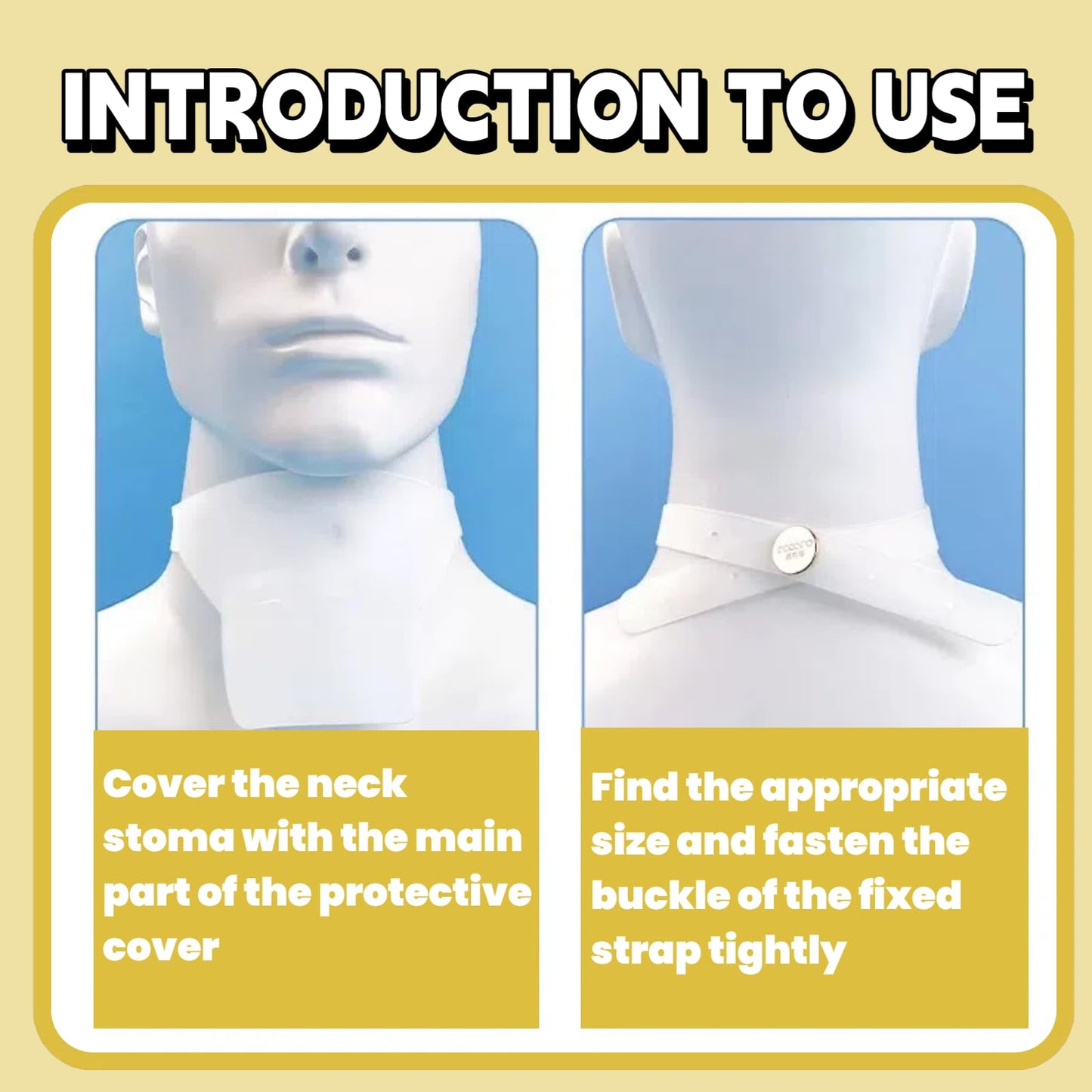 Sulieschen Stoma Guard Tracheostomy Shower Cover – Waterproof Silicone Neck Protection, Adjustable Fit