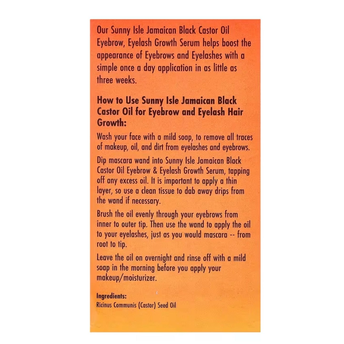 Sunny Isle Jamaican Black Castor Oil Eyelash & Eyebrow Growth Serum (Pack of 2)