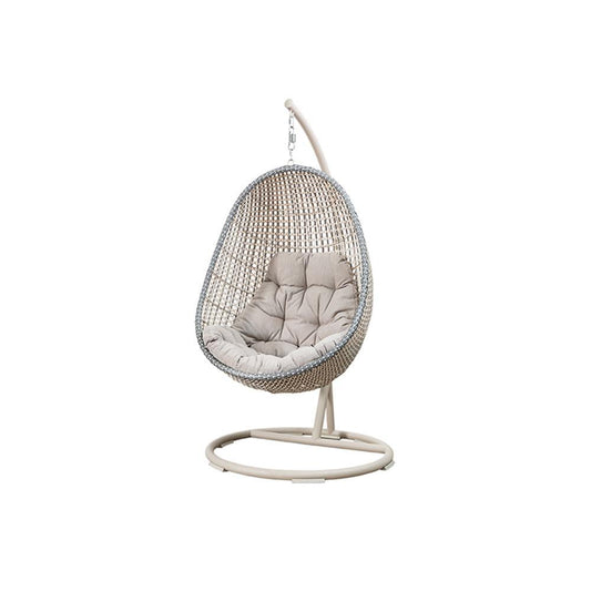 Sutton Garden Rattan Hanging Egg Chair with Stand, Indoor/ Outdoor Furniture