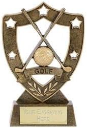 Personalised Engraved Shield Star Golf 6 Inch (15cm)