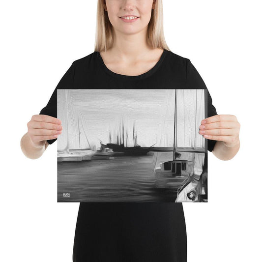 The Sleeping Yachts (at Night) - Canvas Print