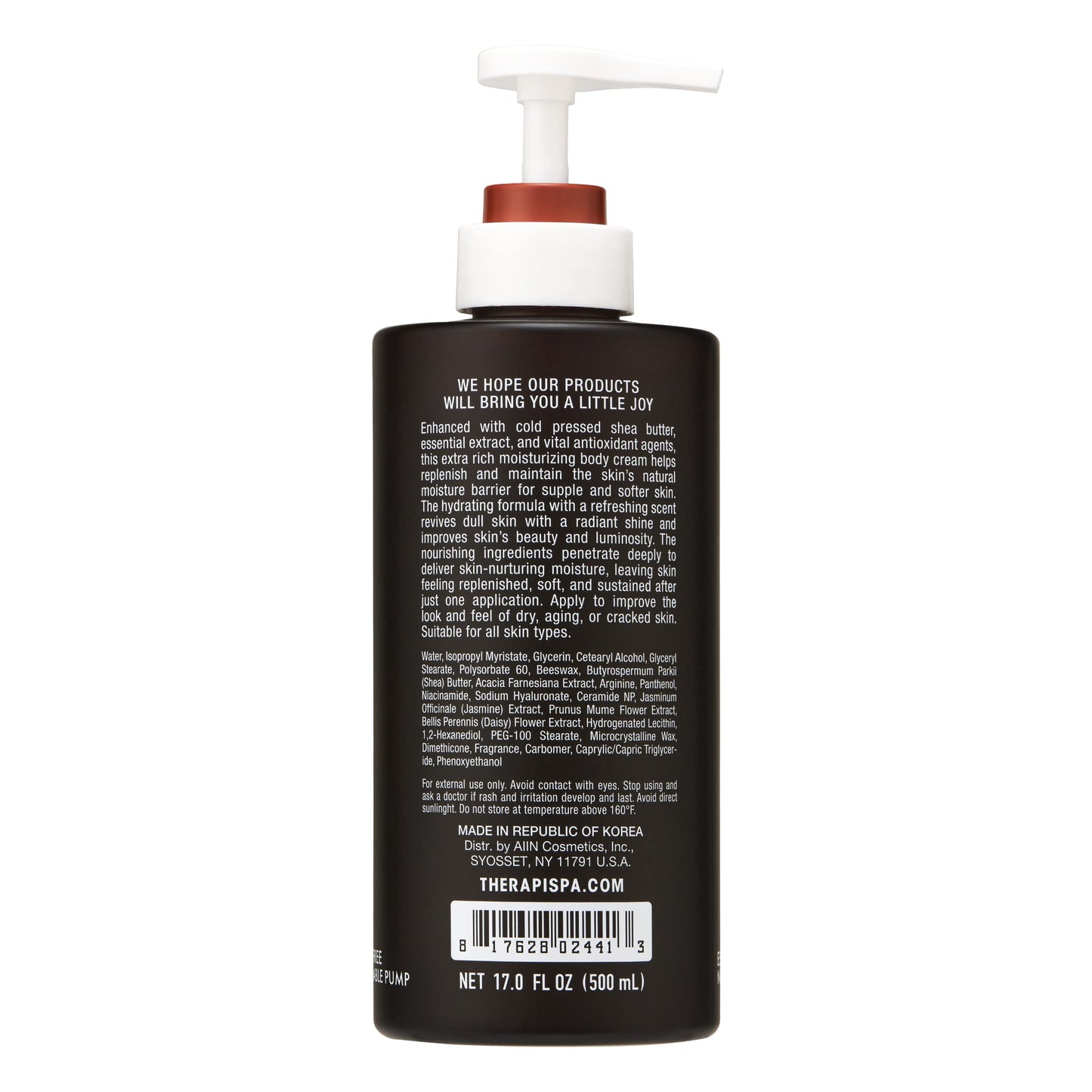 THERAPISPA Scented Body Lotion – Deep Hydration with Shea Butter, Ceramides & Panthenol | Acacia (17 oz)