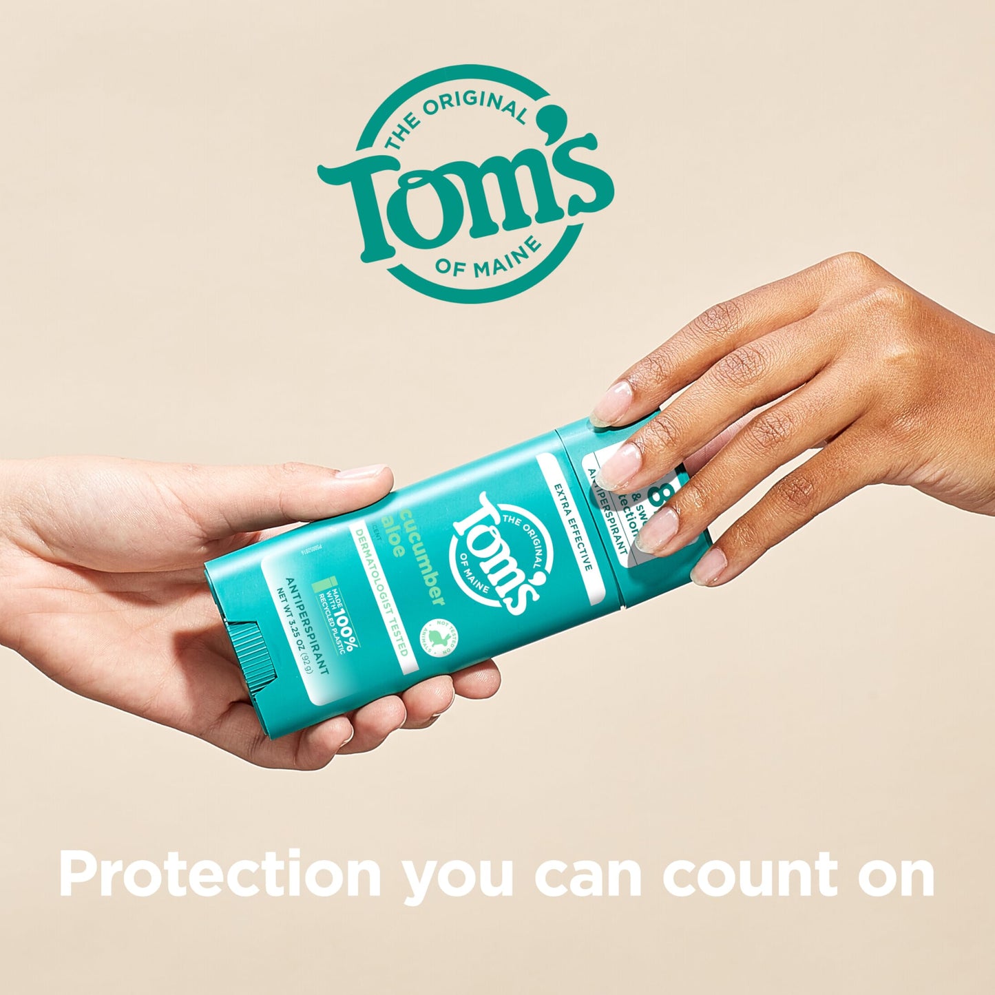 Tom’s of Maine Cucumber Aloe Antiperspirant – 2 Pack, 3.25 oz each, 48h Sweat & Odor Protection