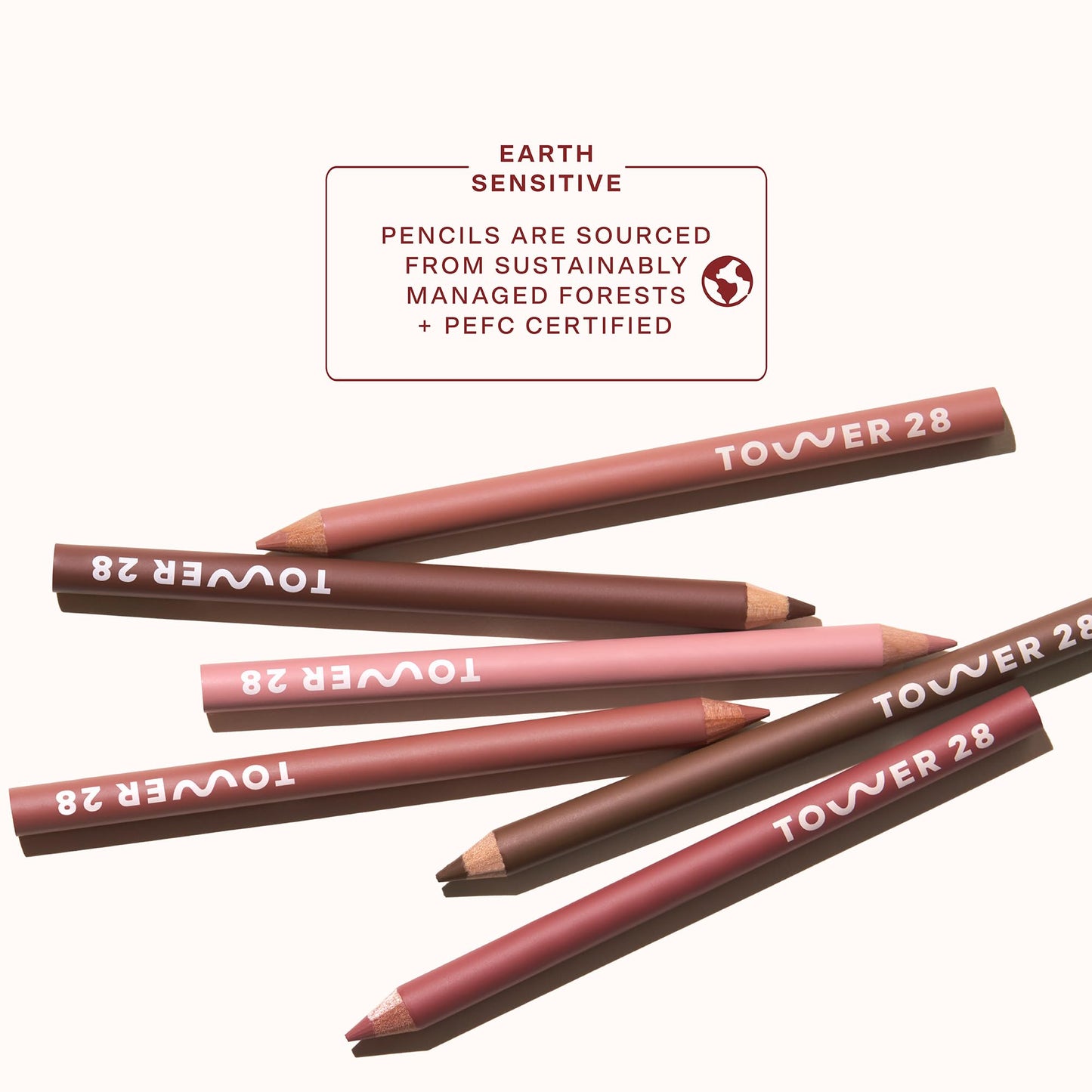Tower 28 OneLiner: Multi-Use Lip Liner & Eyeliner for Sensitive Skin — Taupey Brown