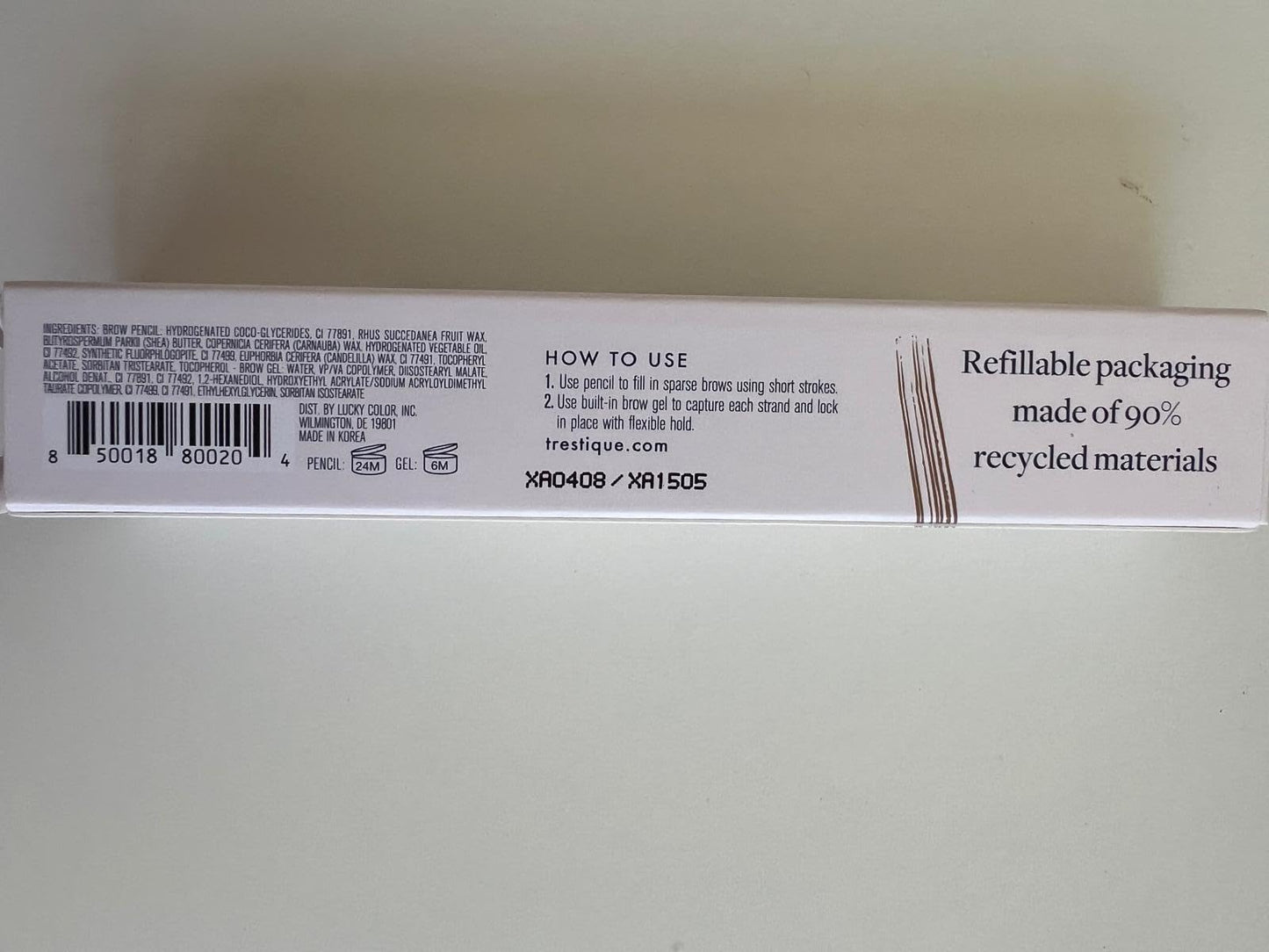 TRE'STIQUE Brow Pencil + Gel — 2-in-1 Refillable Clean Beauty for Brows