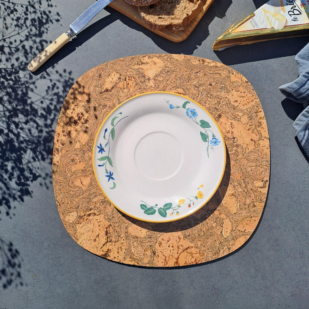 Cork Placemats | Twist Black | Squircle