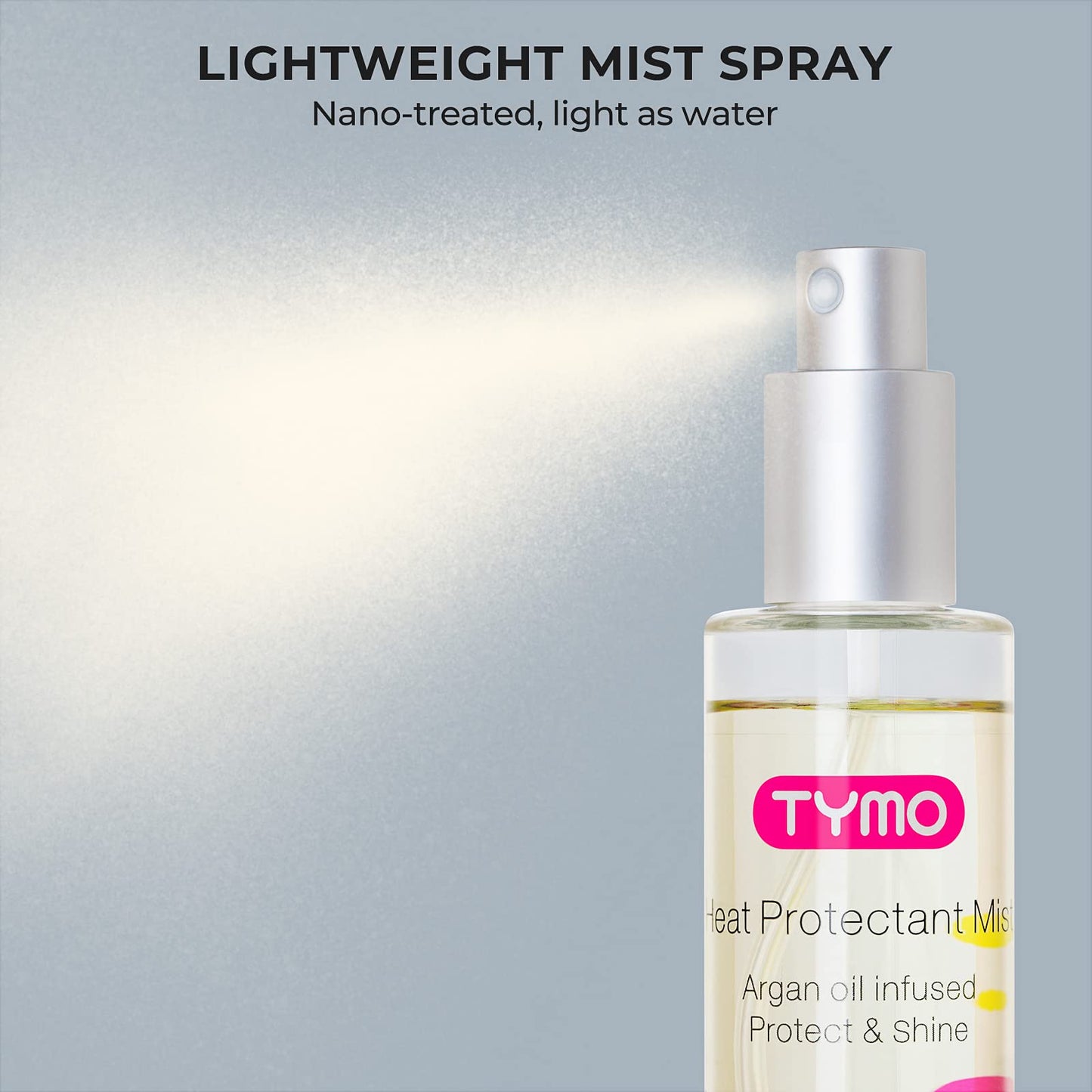 TYMO Heat Protectant Spray with Argan Oil - Leave-In Hair Treatment (Pack of 2)