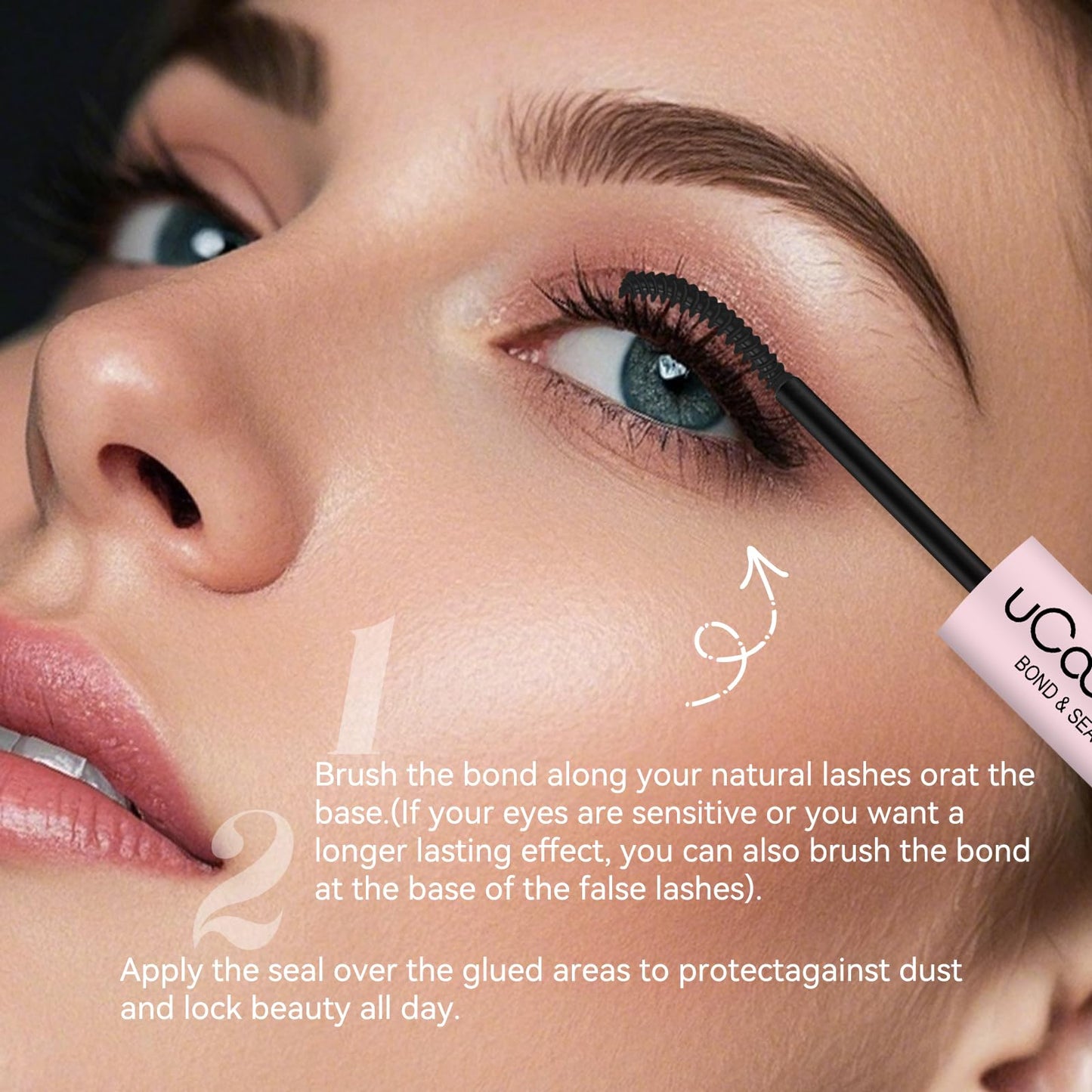 uCoolMe Lash Bond & Seal Waterproof 10ml — 2-in-1 Lash Glue for DIY Clusters (Black)