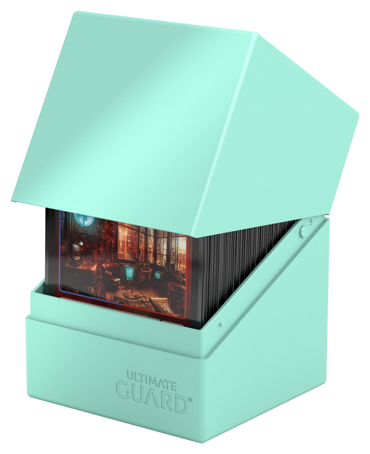 Ultimate Guard Boulder Solid 100+ Deck Case – Mint Green, Secure Card Storage (No Transparency)