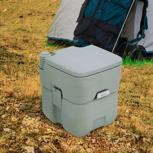 Outsunny 20L Camping Toilet - Portable Travel WC for Caravan, Picnic, Fishing - Best Quality Restroom Equipment