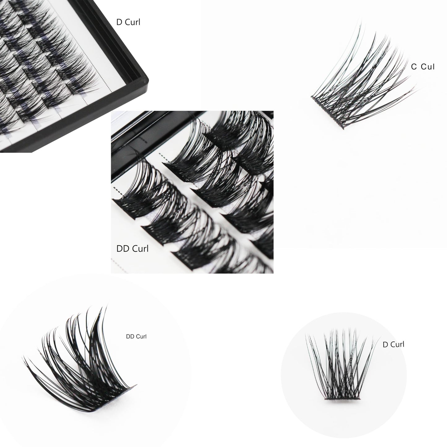 Vayator Lashes Mixed Kit – 8–20mm DD Curl & D Curl False Lashes with Lash Bond & Seal