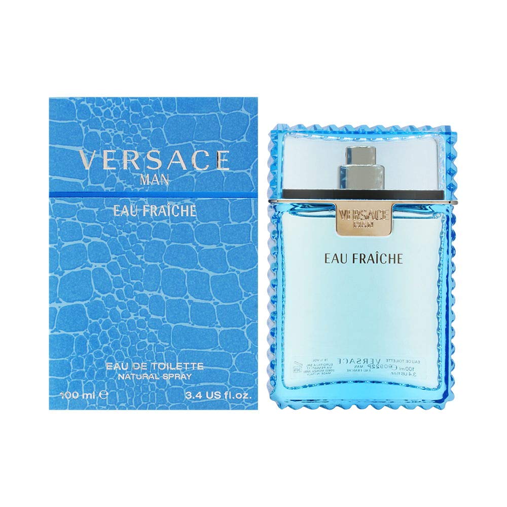 Versace Man Eau Fraiche by Versace for Men – 3.4 oz Eau de Toilette Spray