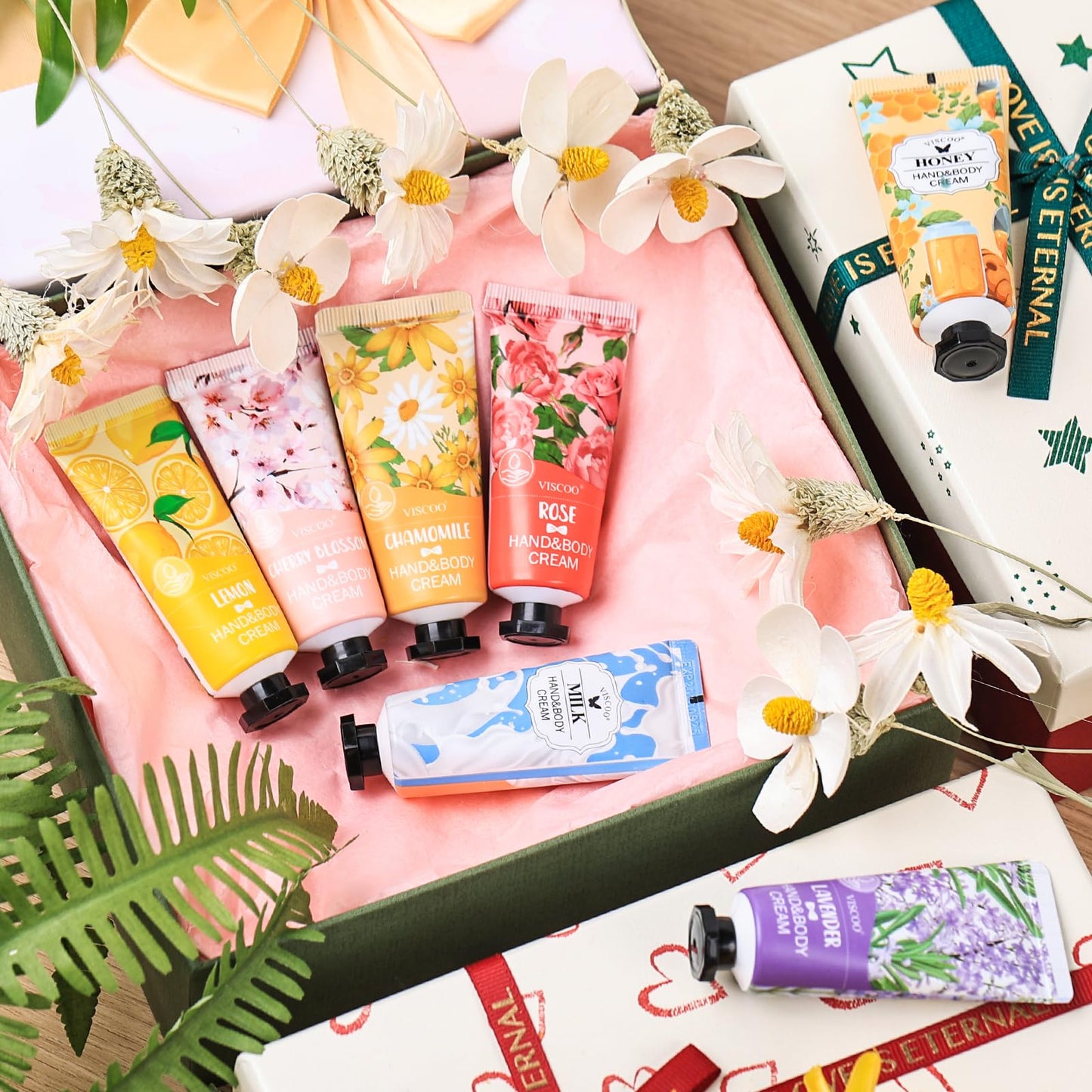 VISCOO 28 Pack Hand Cream Gift Set – 14 Fragrances, Travel-Size Moisturizers