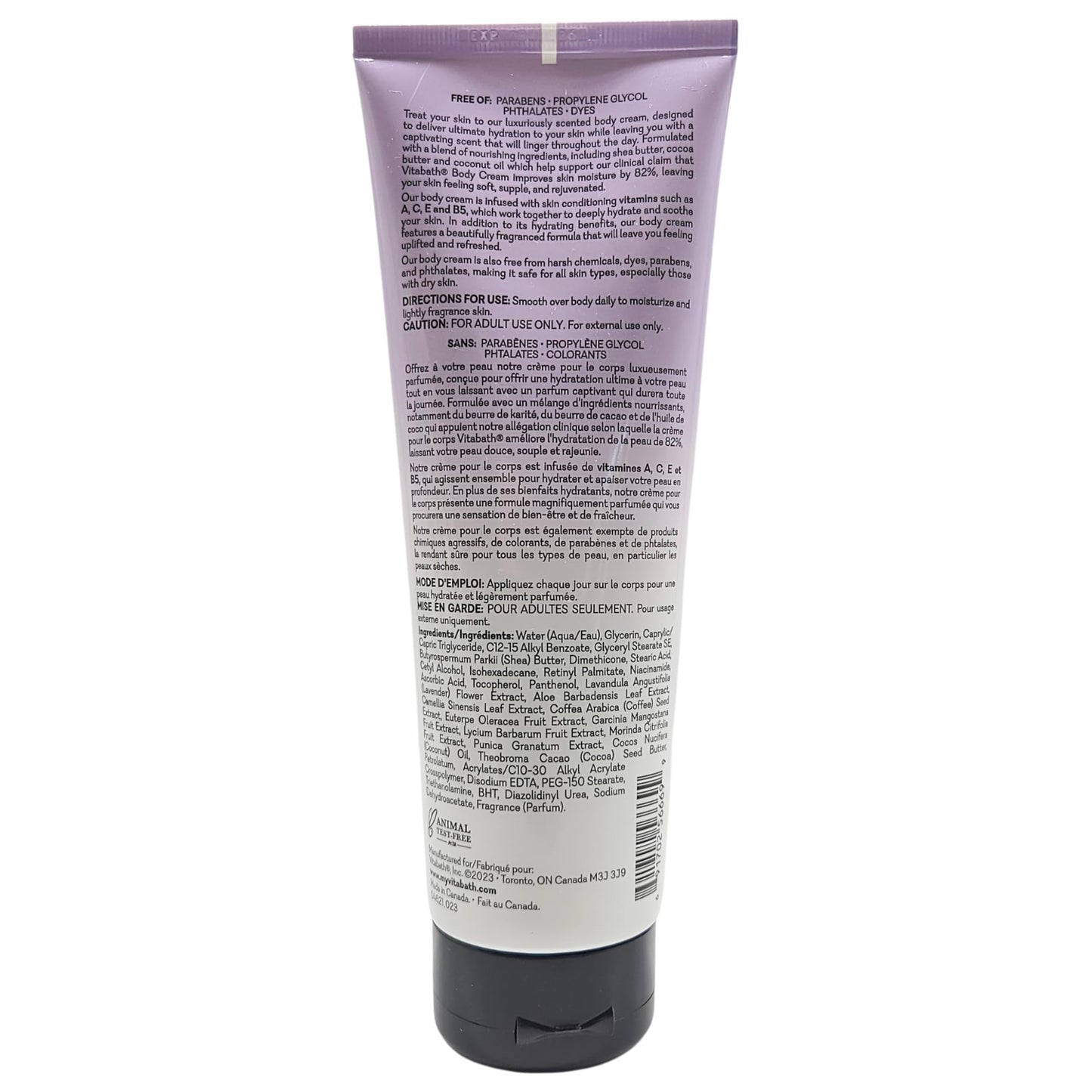 Vitabath Lavender Chamomile Moisturizing Body Cream – Soothing Hydration with Vitamin-Rich Skin Care (8 oz)
