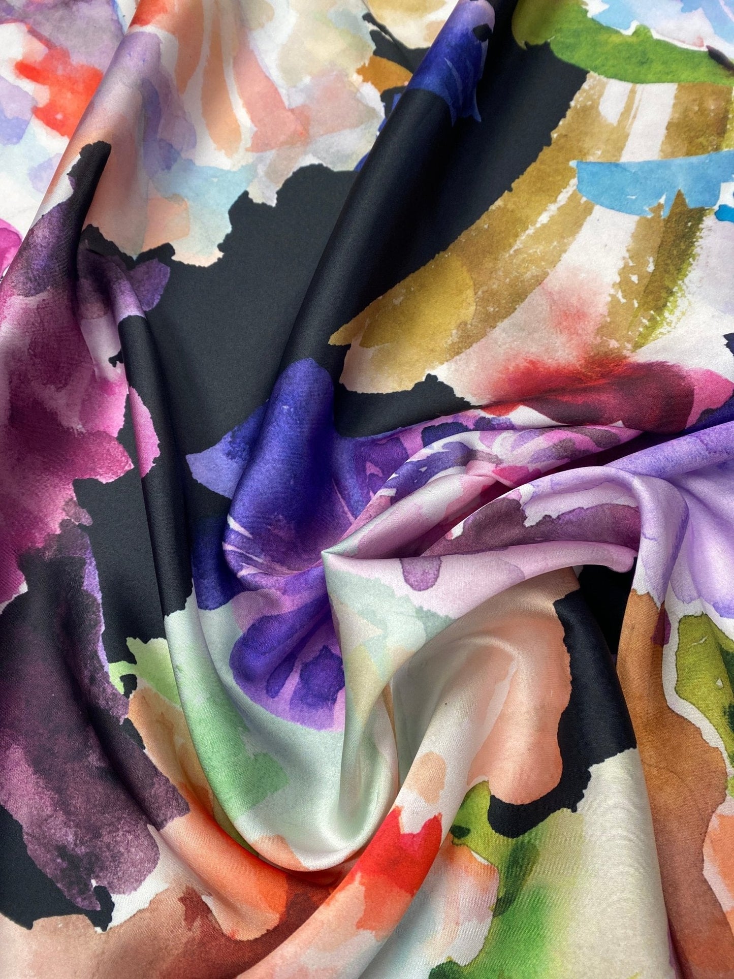 Watercolor Floral Fabric by Metre