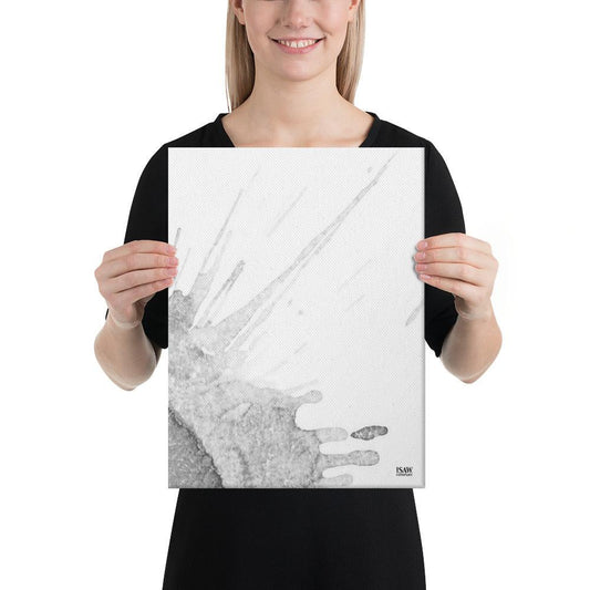 Watercolour Grey Splash - Canvas Print