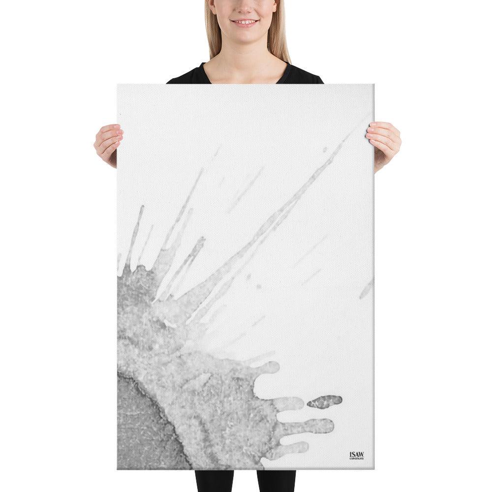 Watercolour Grey Splash - Canvas Print