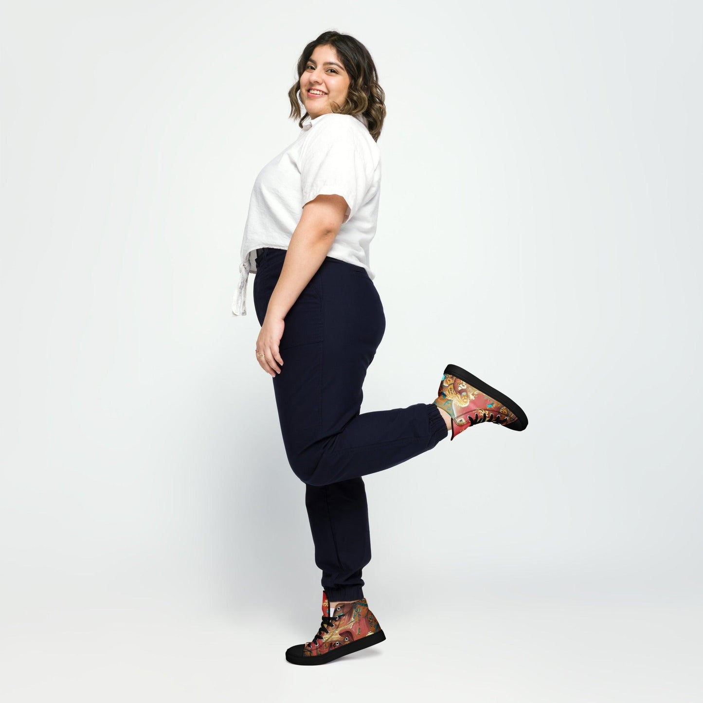 Huángdì - Womens High-Top Canvas Shoes
