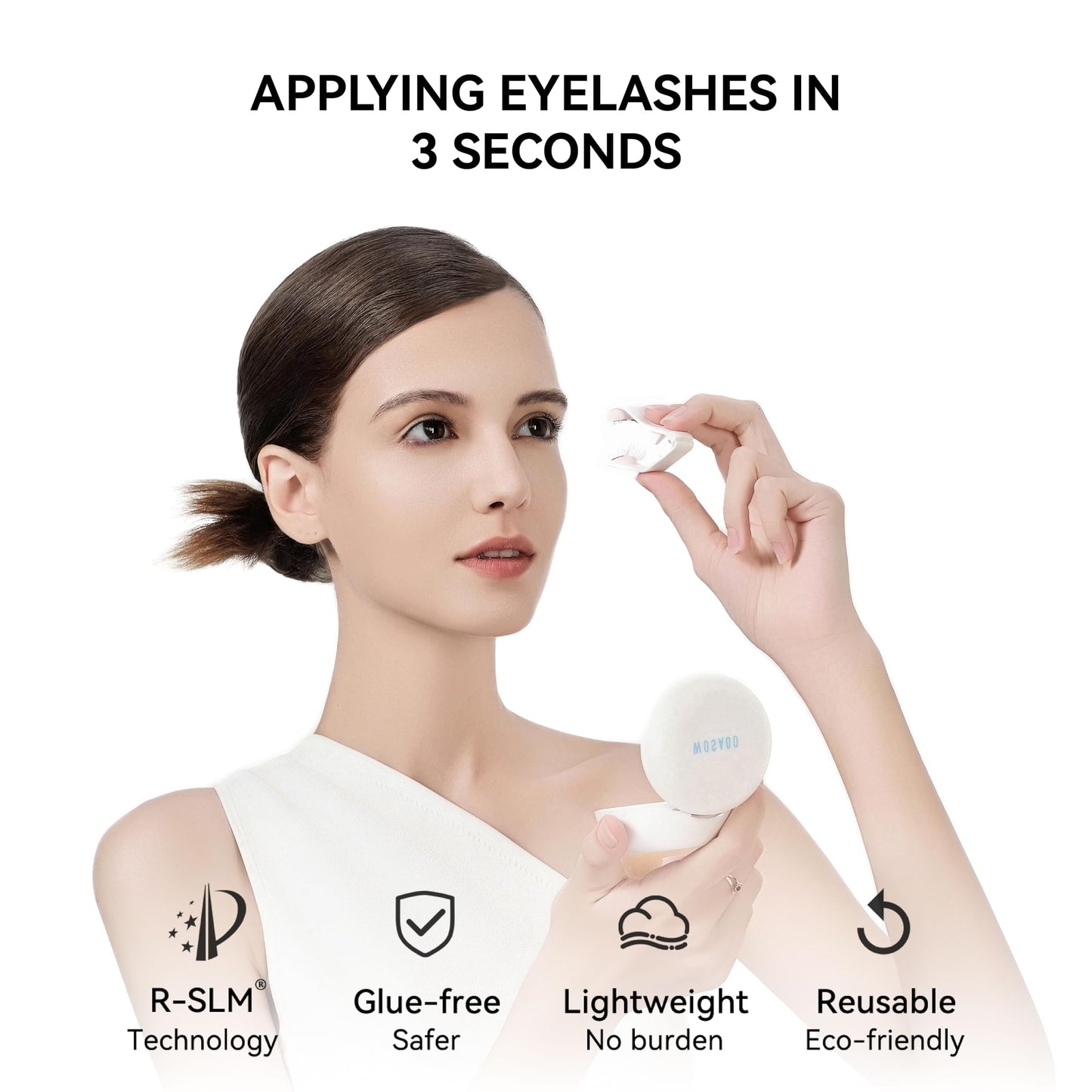 WOSADO Magnetic Eyelashes with Applicator Kit – Sedona Trail, Glue-Free & Reusable