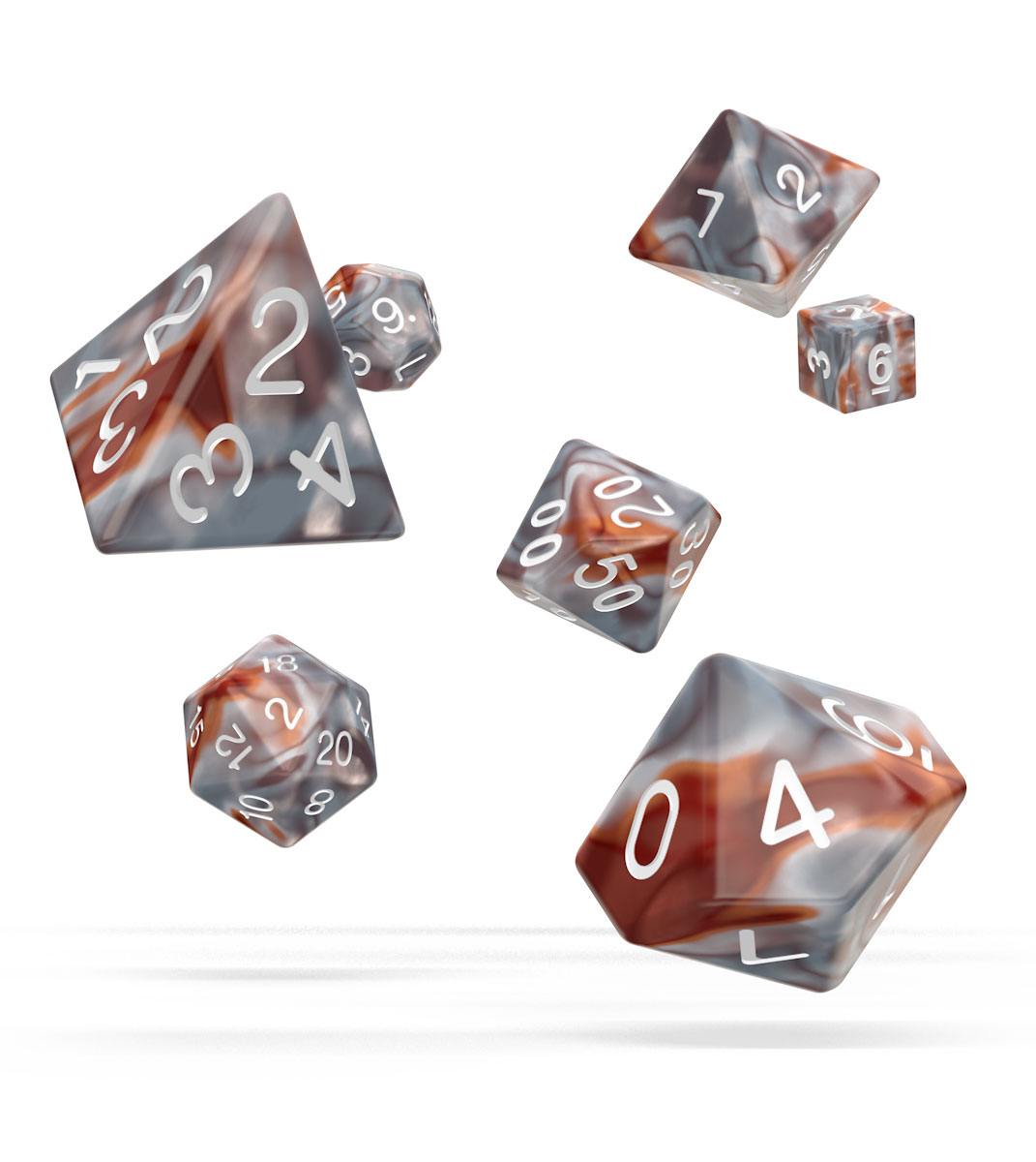 Oakie Doakie Dice RPG Set Gemidice Silver - Rust (7)